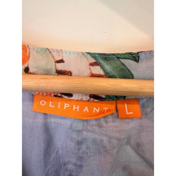 Beautiful! OLIPHANT Women's Large Maxi Dress V Neck Sleeveless Ruffles - Picture 6 of 11